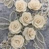 1Pcs Exquisite 3D Flowers Imitation Patch DIY Lace Collar Embroidery Patch Clothes Applique Accessories Sewing Trim Decoration