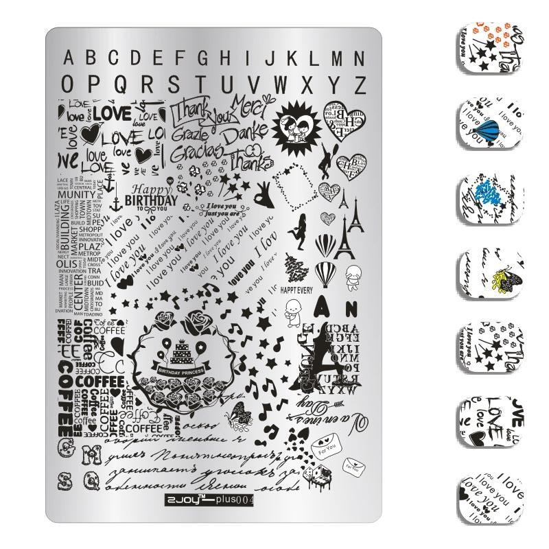 9.5X14.5см Большой размер пластины для стемпинга ногтей Цветочные/Геометрические дизайны Шаблон для нейл-арта для DIY декора ногтей 5.6см круглый штамп