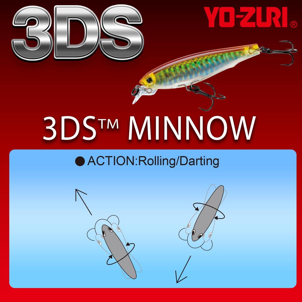 Bass Lure 3DS Minnow Suspend 100mm Mullet YO-ZURI Color