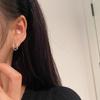 Двухслойные серьги-кольца с паве для женщин Современные модные украшения