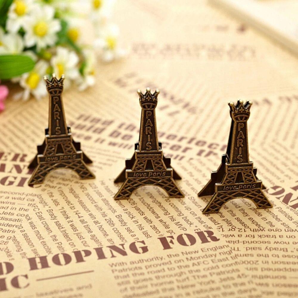 Seats Clip Photo Decoration Retro Style Picture Clip Holder Eiffel Tower Clip Paper Clip Memo Clip