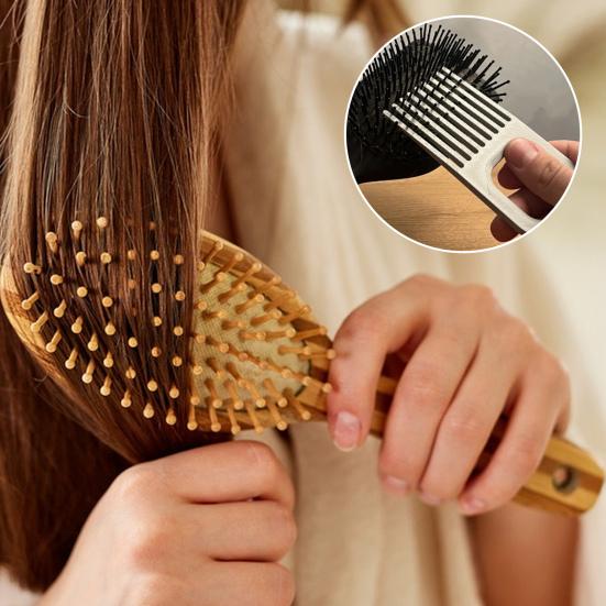 Comb Cleaner Wide Tooth Design Hair Comb Detangler Cleaner Air Cushion Comb Cleaner with Hanging Hole