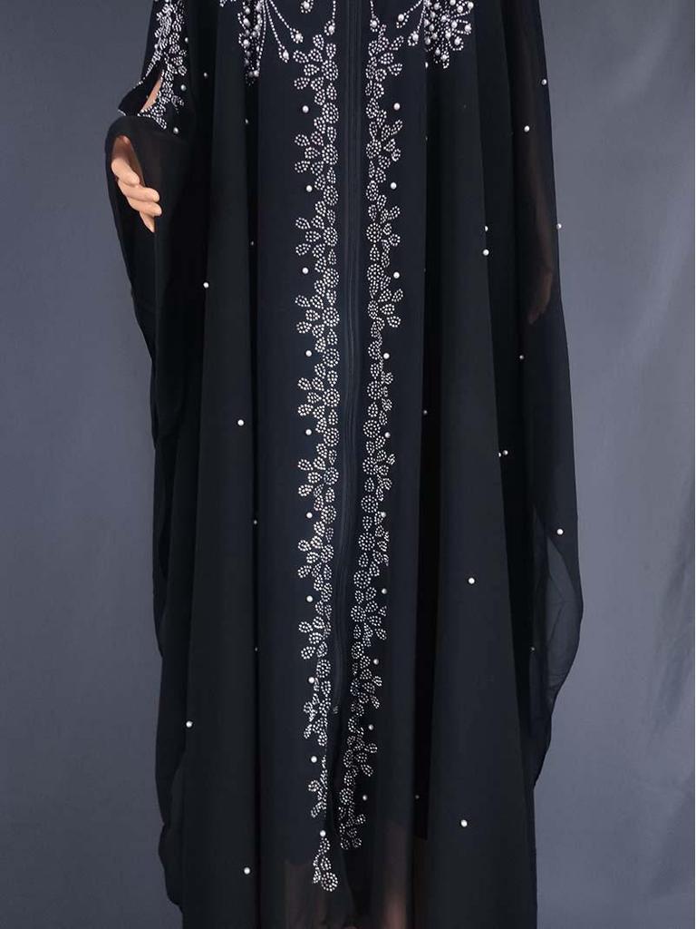 Plus Size Women's European & American Long Dress Abaya 8869