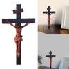 Catholic Crucifix For Wall Handmade Meditation Crucifix Renaissance Sculpture Collectible Figurines Religious Jesus Christ Wall