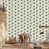 Toucan Wallpaper in White, Light Gray and Lime for Living Room and Bedroom 50x1000