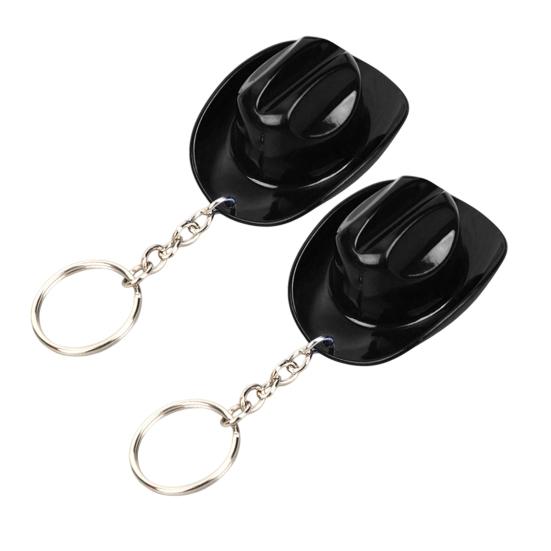 Yousheng 1/2 шт. Брелок в деревенском западном стиле, ковбойская шляпа 2 в 1, брелок-открывашка для бутылок, портативное кольцо для ключей, сувениры для бара и вечеринки