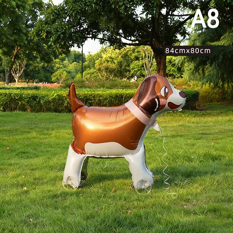 4D Мультяшные Фольгированные Шары Слон Стоячий Ходячий Шарик с Колесом для Украшения Детской Вечеринки по случаю Дня Рождения, Детского Праздника