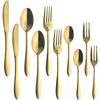 Nagao Tsubamesanjo Dinner Cutlery Set of 10 Gold Stainless Steel Made In Japan 18-0