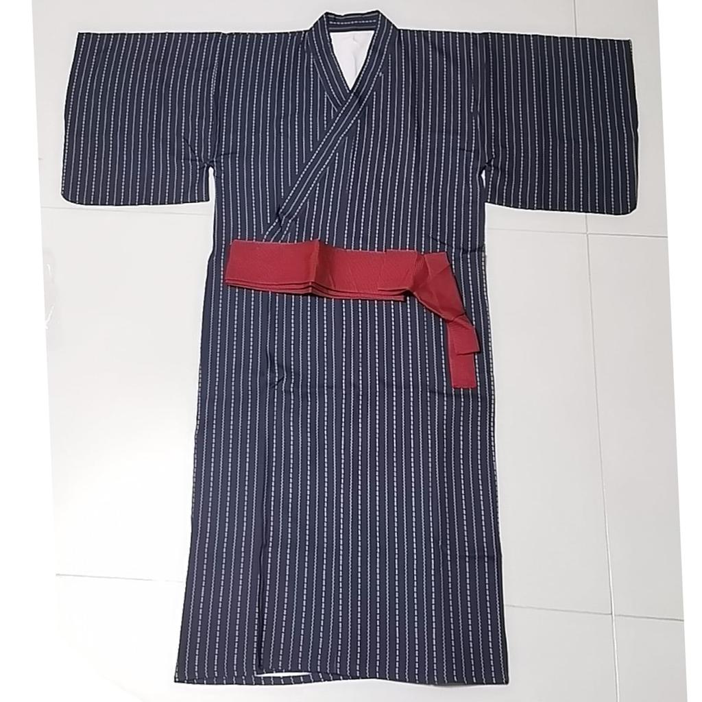 Комплект кимоно юката с поясом, легко одевается, комплект юката, летняя одежда, праздничный фейерверк, юката, классная простая японская одежда, Jinbei, один размер