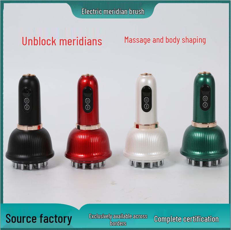 Беспроводной нагревающий массажер для похудения живота с вибрацией всего тела и электрической щеткой для прочистки меридианов