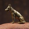 Brass Lucky Fortune Dog Home Decoration Small Ornaments Little Puppy Bronze Chinese Desktop Small Figurines Copper Wolf Tea Pets