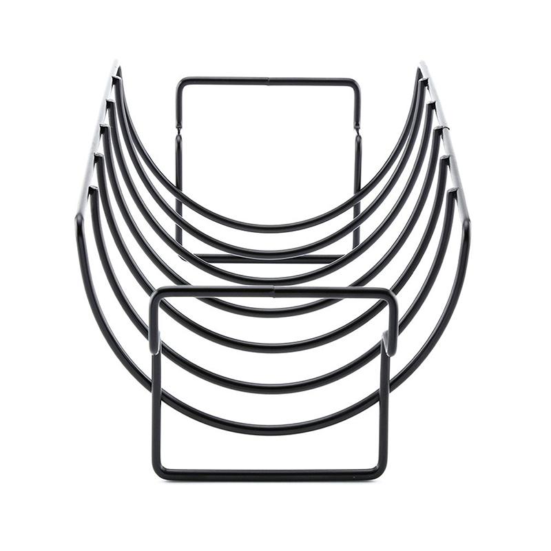 Подставка для ребрышек с антипригарным покрытием, подставка для ребрышек и жаровни из нержавеющей стали, подставка для гриля для курицы, говядины, ребрышек, корзина для гриля