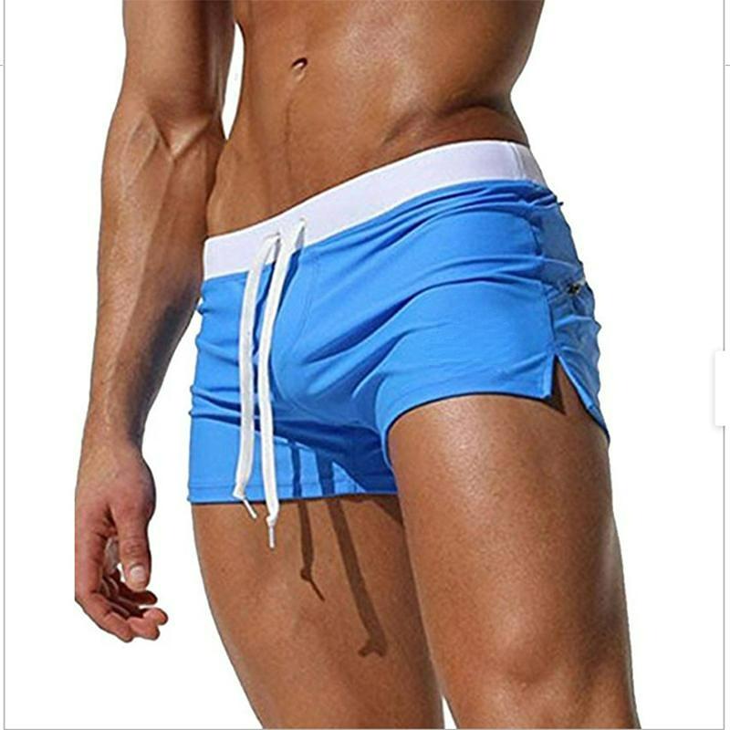 Europe and The United States Fashion Men's Beach Pants Breathable Shorts Quick Drying Pants Flat Corner Beach Pants Swimming Trunks