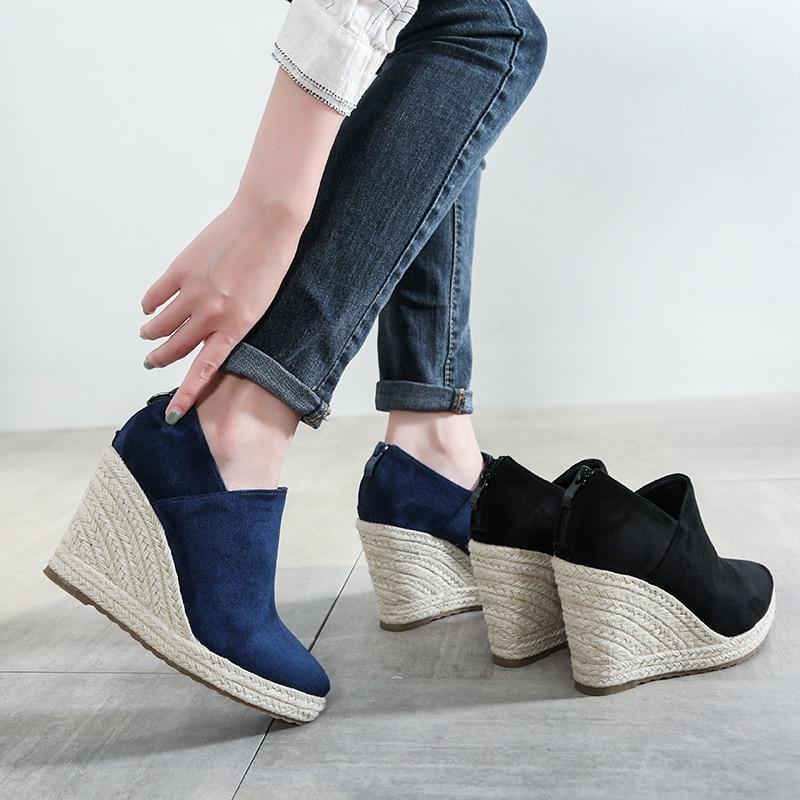 Spring Summer 10cm Super High Wedge Heels Pumps for Women Brand Modern Elegant Party Event Shoes Fashion Footwear for Ladies Evening Party