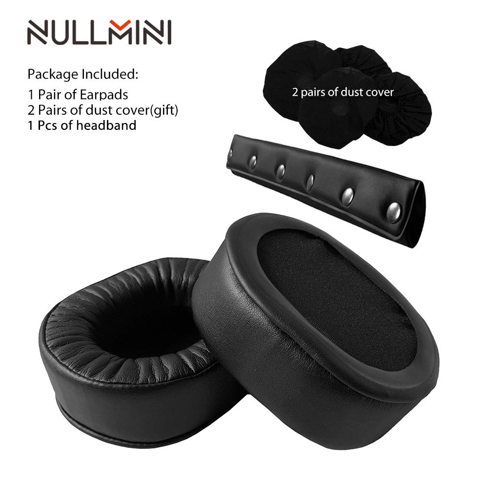 NullMini Replacement Earpads for Audio Technica ATH-MSR7 MSR7B DSR7BT MSR7NC MSR7SE Headphones Leather Sleeve Earphone Earmuff