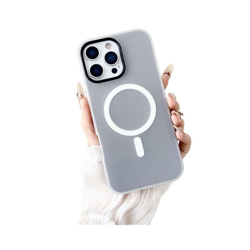Дофаминовый желеобразный чехол с магнитной присоской, подходит для Apple 16 Promax, макарон, два в одном, чехол для мобильного телефона iPhone 16 с функцией распознавания кожи