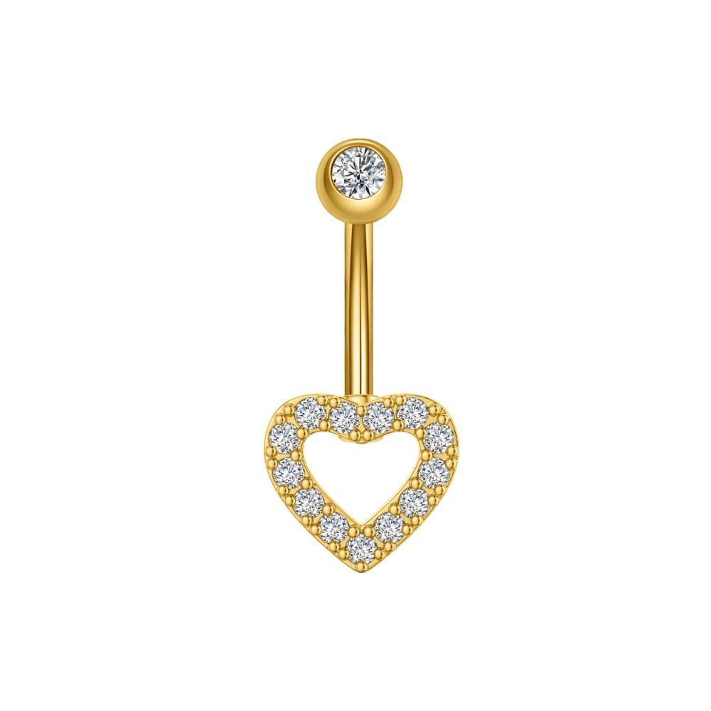 Elegant Crystal Ball Belly Button Rings Copper Shiny Body Jewelry New Gem Navel Piercing  Men