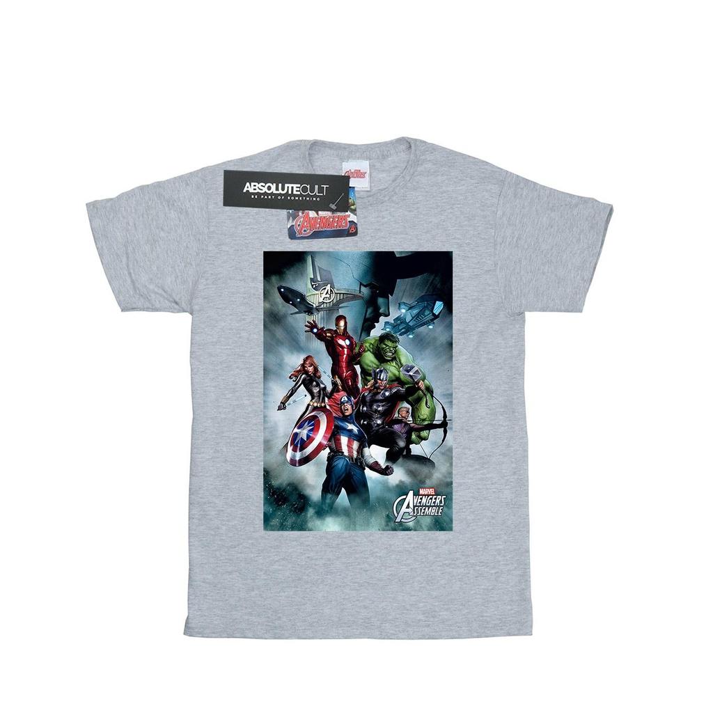 Marvel Mens Avengers Assemble Team Montage T-Shirt