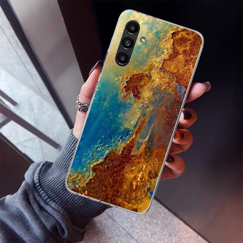 Vintage Industrial Style Rusty Pattern Phone Case For Samsung Galaxy A17 A57 A37 A16 A26 A36 A56 A15 A25 A35 A55 A14 A13 A54 A53