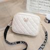 Butterfly Diamond Square Bag for Women Leather Shoulder Crossbody Bags Casual Messenger Bag