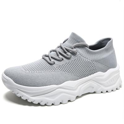 Женские летные туфли большого размера, 5 цветов, 35–42, дышащая сетчатая обувь, легкая женская обувь для отдыха на толстой подошве