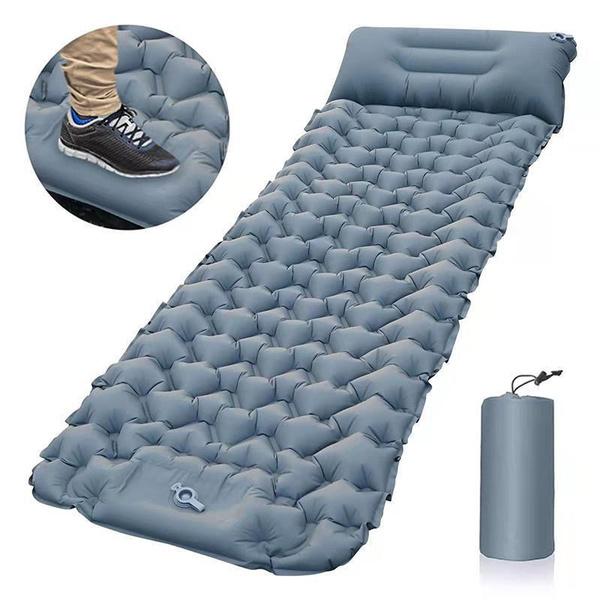 Camping Sleeping Pad Inflatable Waterproof Sleeping Pad with Built-in Pump, Foot Operated Ultra Thick Durable Ultra Light Air Cushion