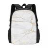 Белый и Золотой Мраморный Рюкзак Горячая Распродажа Daypack Большая Вместимость Детский Ранец Школьная Сумка Наплечные Сумки для Мужчин Женщин