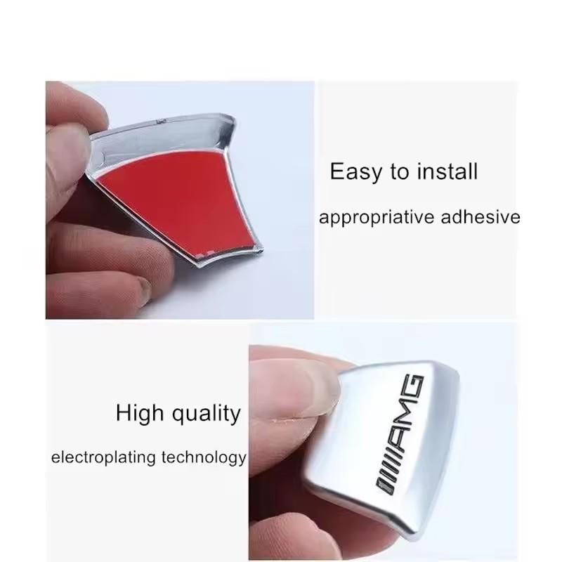 Car Emblem Badge Steering Wheel Decoration Trim Sticker For Mercedes Benz AMG W206 W204 W205 W212 W213 W221 W222 W223 W251 W464 GS1