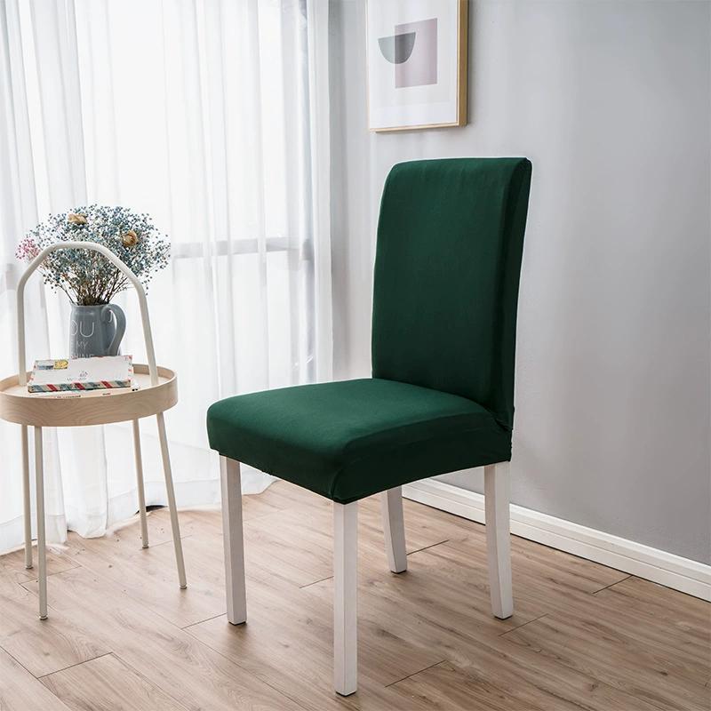 1Pcs Solid Color Chair Cover Elastic Seat Cover For Kitchen Dining Room Wedding Banquet Home Stretch Chair Covers