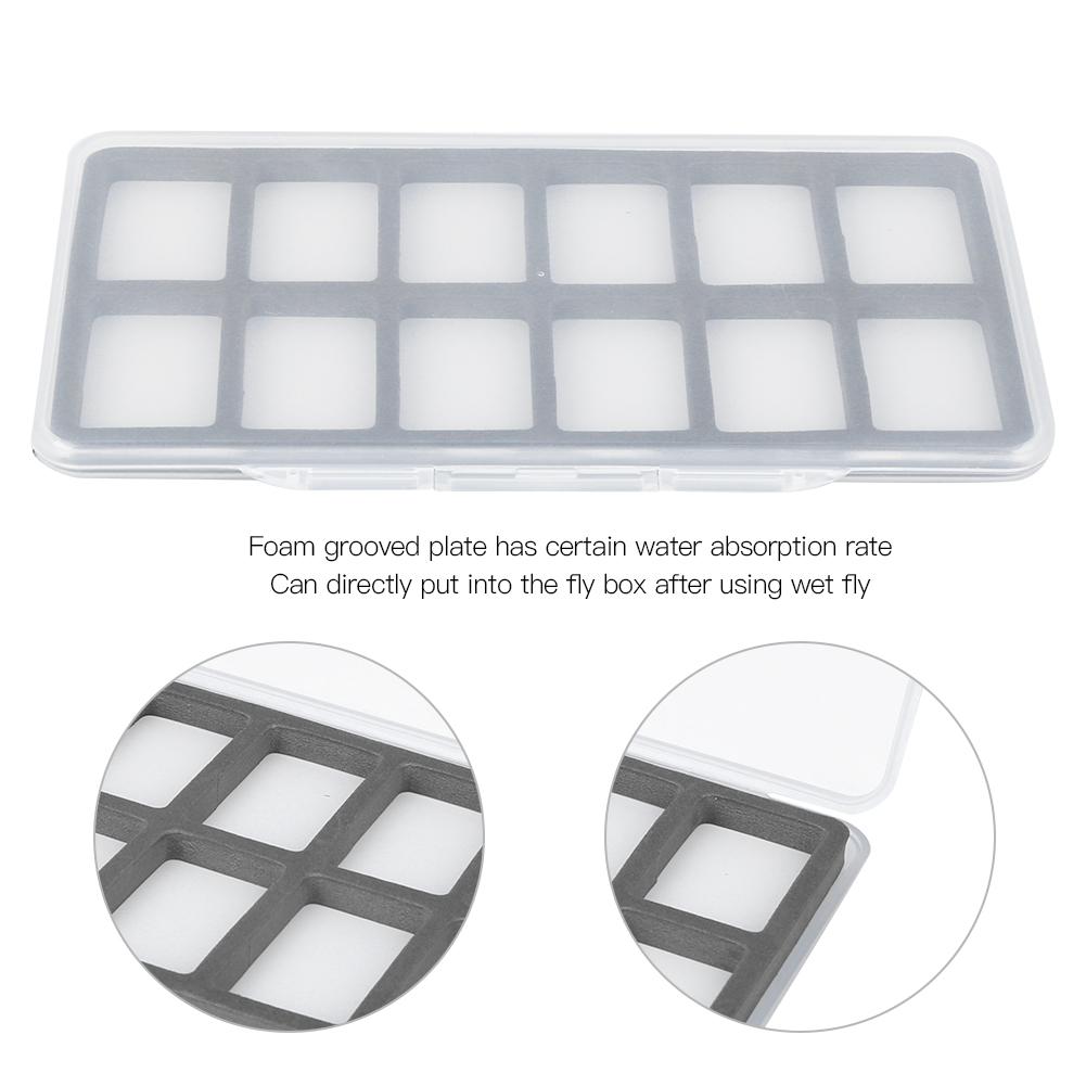 Магнитный ящик для хранения рыболовных снастей из ABS, чехол для рыболовных крючков и приманок с пенопластовым аксессуаром, 12 сеток