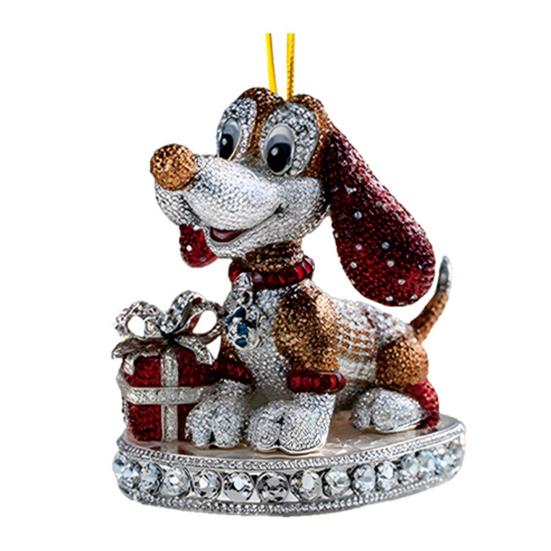 Рождественское украшение 2D плоский акриловый Санта-Клаус/Снеговик/Щенок елочные подвески для праздничной елки