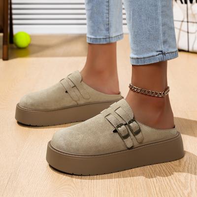 Маффин толстоподошвенные сумка голова полушлепанцы женская верхняя одежда Новый год новая одна педаль ленивые бокен обувь