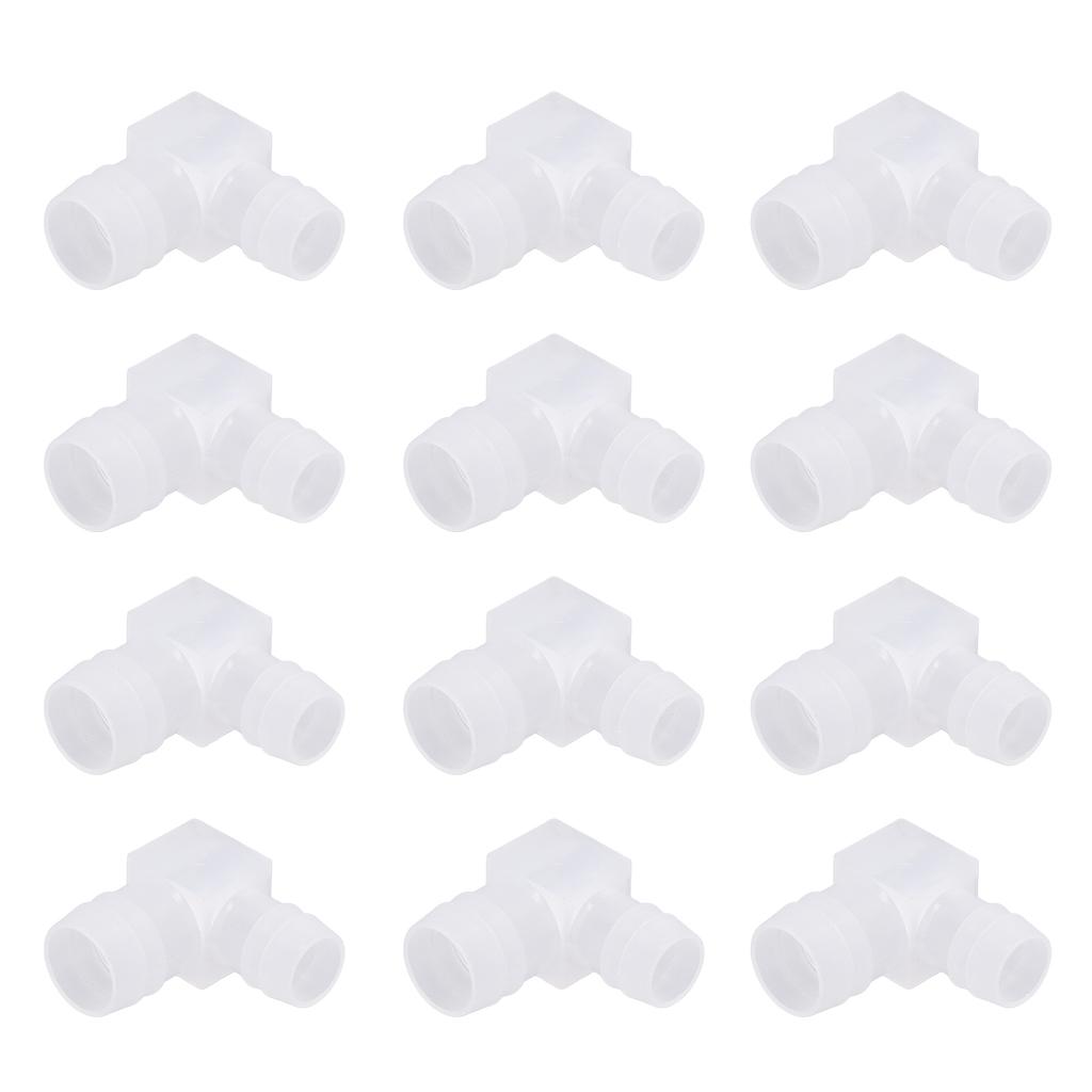 12Pcs Plastic Hose Barb Fitting 90 Degree L Right Angle Reducer Barbed Joint Adapter Elbow 16x20mm