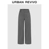 UR 2025 Autumn Women's Grey High-Waist Wide-Leg Pants
