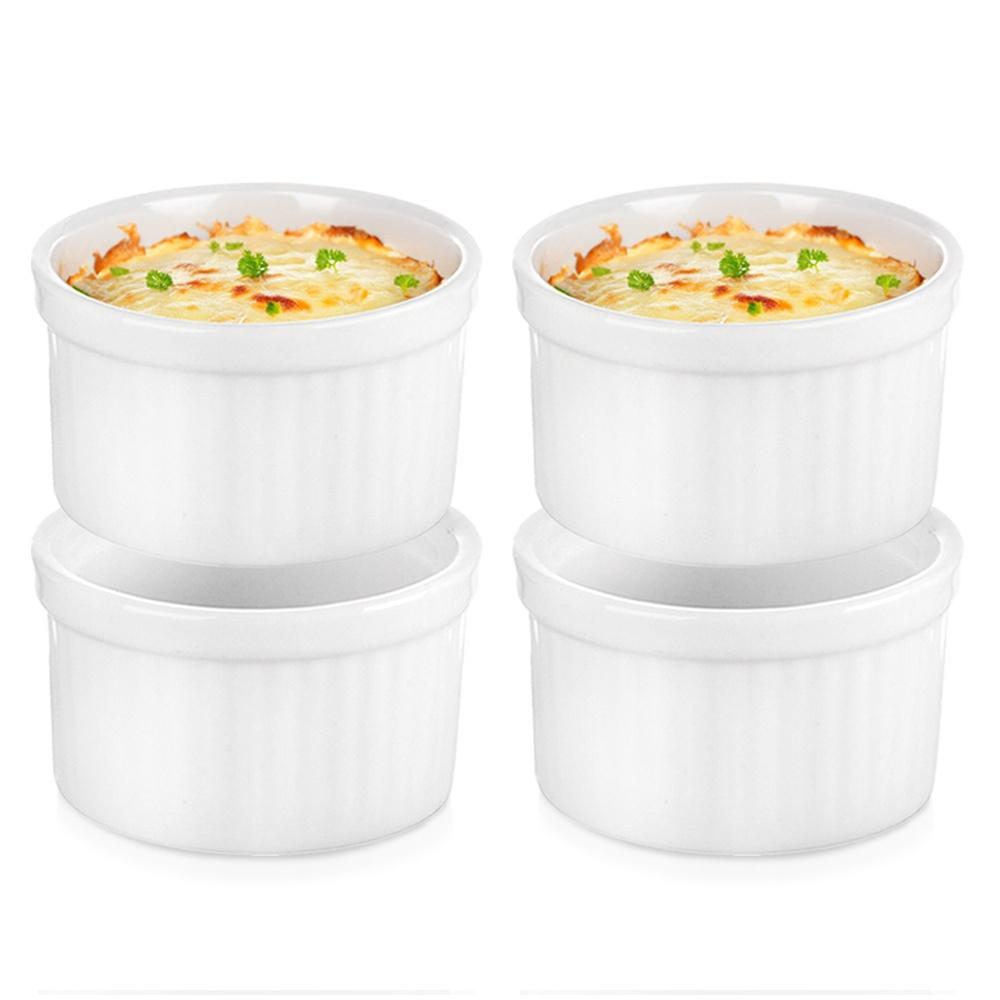 4x Naczynie Zapiekania Żaroodporne Miska Miseczka Kokilka Ceramiczna 40 ml