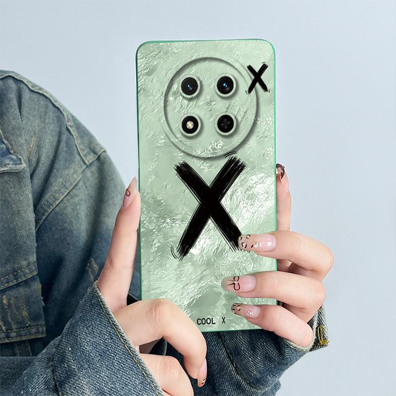 Для Huawei Honor X9c 5G Чехол Мягкий Силиконовый Чехол для Телефона HonorX9c Защитный Корпус для Смартфона Милый Расписной Чехол с Узором из Букв