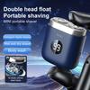 Мини-электробритва с цифровым дисплеем, USB-перезаряжаемая, водонепроницаемая, с двумя головками, портативная, для путешествий, бритва для мужчин, триммер для бороды, инструмент для удаления волос