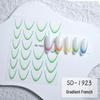 Gradient French Crescent Smile Nail Stickers - Simple & Versatile Design