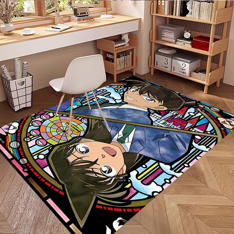 Detective Conan Print Rug, Washable Floor Carpet, For Entryway Dorm Laundry Room Office Study, Home Decor Birthday Christmas Gift