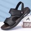 Модные однотонные нескользящие мужские туфли для вождения и пляжа на мягкой подошве, летние новые дизайнерские кожаные сандалии, мужские модные повседневные шлепанцы