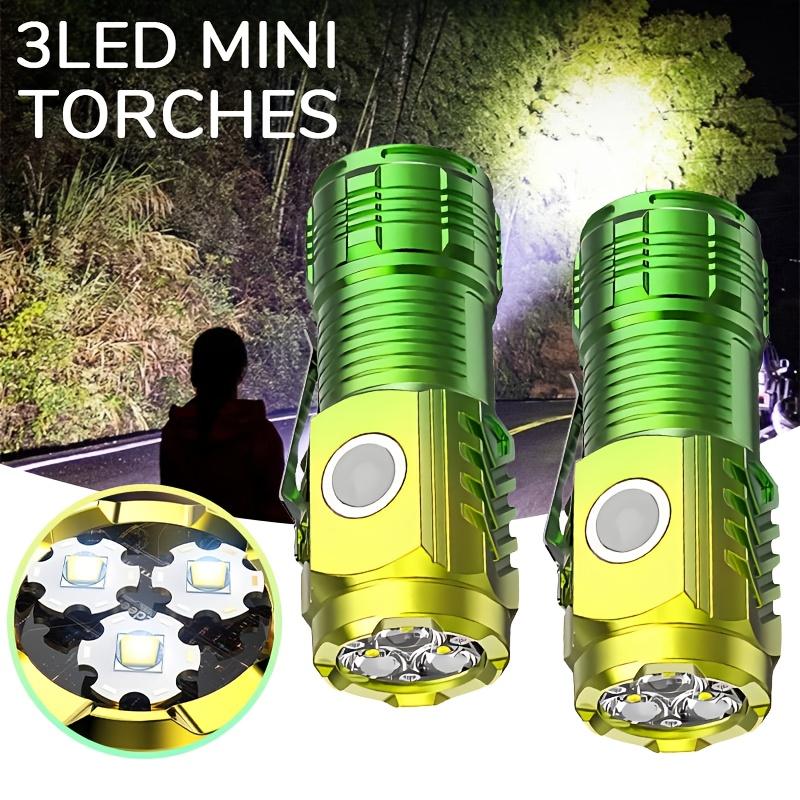 Перезаряжаемый фонарик с магнитной базой и задним зажимом, портативный АБС-материал для кемпинга, пеших походов, патрулирования, технического обслуживания, аварийных ситуаций, кемпинга