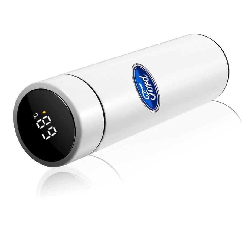 Портативная автомобильная умная бутылка-термос с дисплеем температуры, кофейная кружка для Ford Mustang SHELBY GT 500 350 Convertible V Mach e, водонепроницаемая