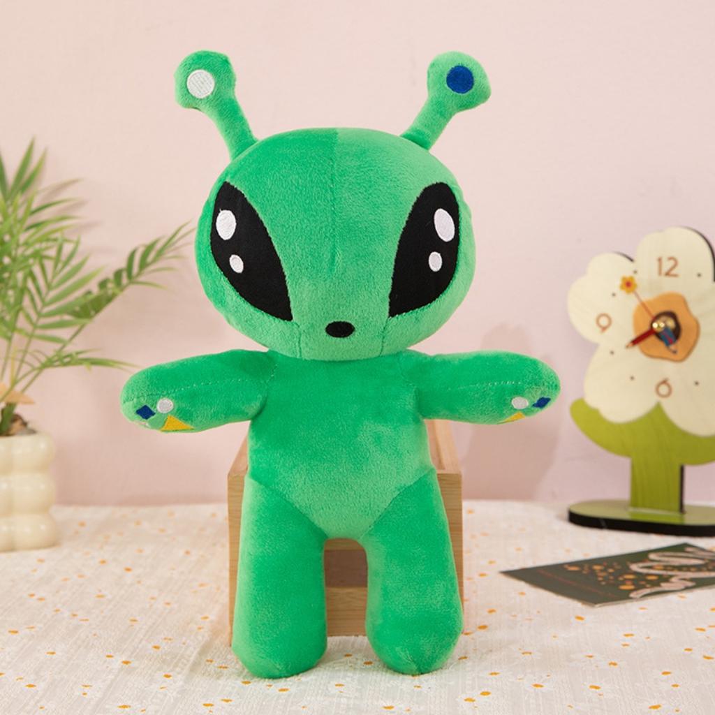 1525Cm Aftonsparv Green Alien Kawaii Plush Toys Alien Soft Stuffed Anime Dolls For Kid Birthday Christmas Gift Valentine'S Day