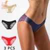 3 шт./лот, женское невидимое нижнее белье, женские сексуальные кружевные прозрачные трусики, бесшовные трусы, упаковка