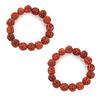 Unisex Rudraksha Bracelets 5 Mukhi Bead Daily Fashion Wear Brown Pack of 2