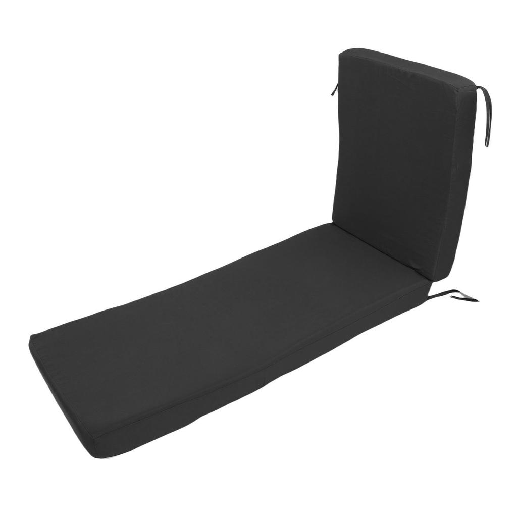 Lounge Chair Cushion with Ties Removable Rain Proof Fade Proof Sun Lounger Replacement Cushion for Bch Outdoor Patio