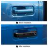 4Pcs Car Exterior Door Handle Cover Trim Decor for Ford F150 2015- Black