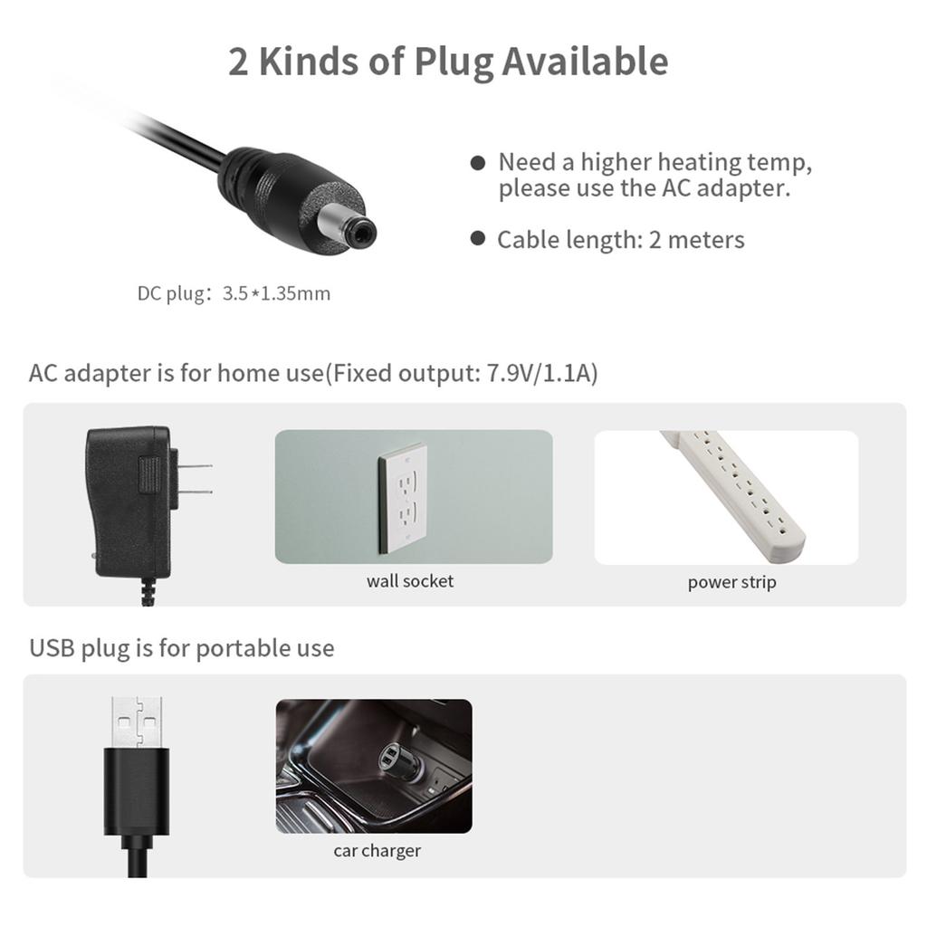 YHG USB Charging Electric Heating Hot Therapy Abdomen Waist Support Belt