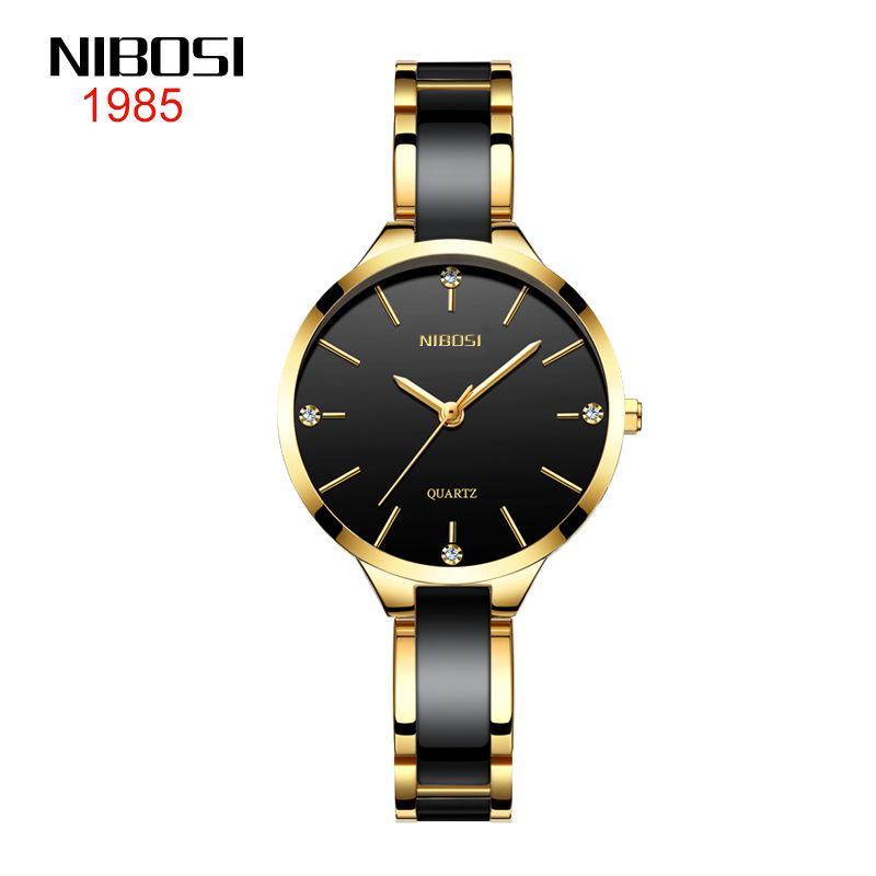 Fashion New European And American Simple Fashion Women'S Watch, Rhinestone Ceramic Waterproof Quartz Women'S Watch
