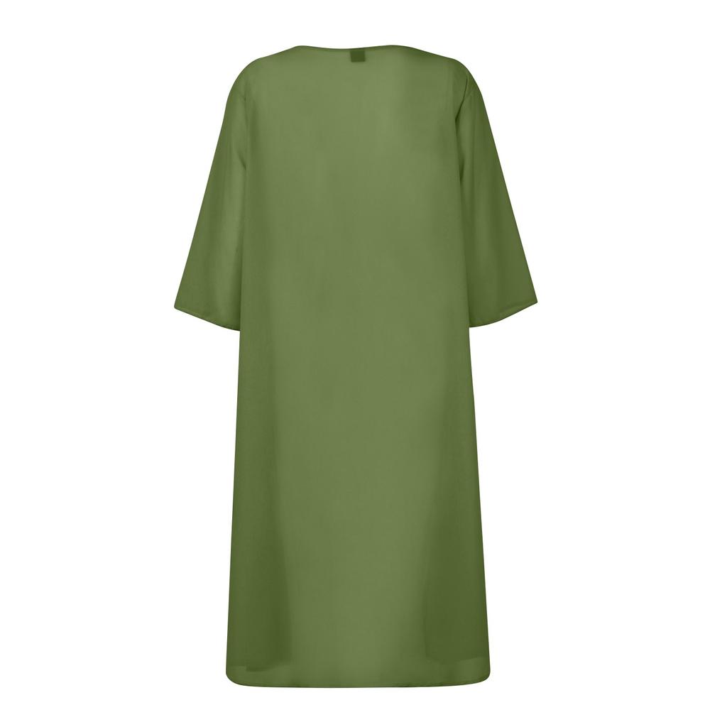 Women's Two-piece Dress Printed Vest Medium Length Dress Cardigan Jacket Suit